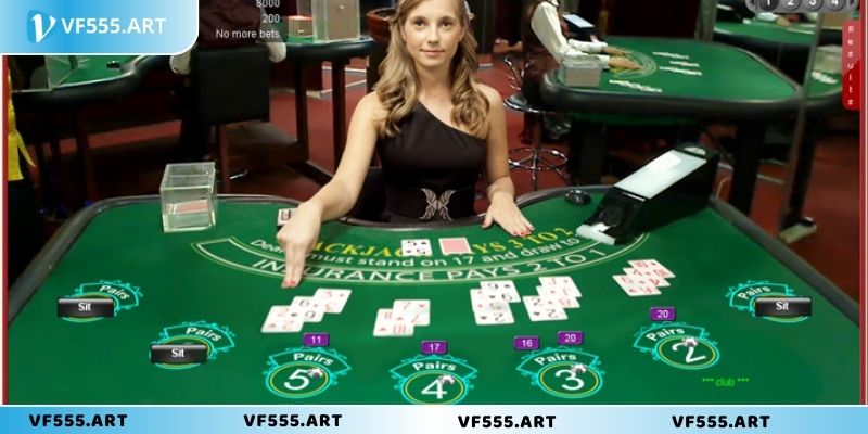 Một trò chơi Live Casino tại VF555